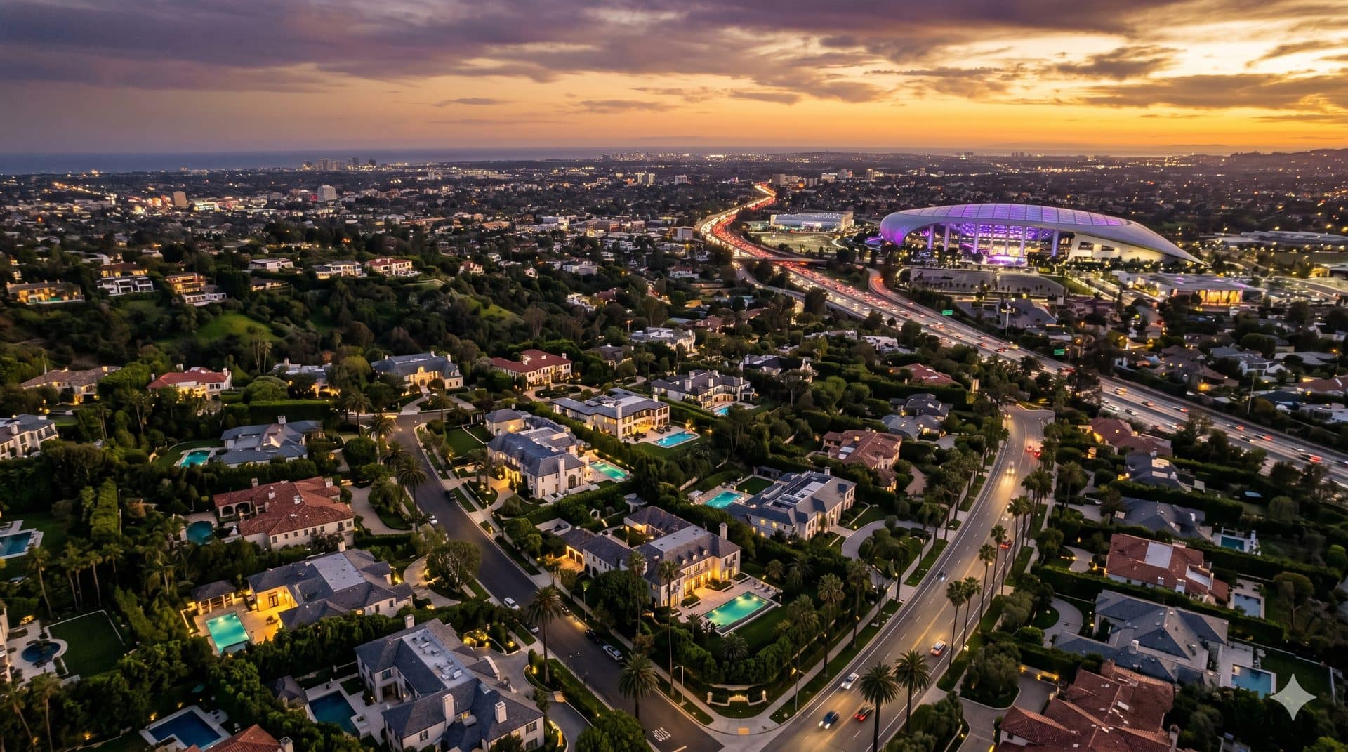 Beverly Hills aerial view â€” FIFA World Cup 2026 Los Angeles luxury housing location