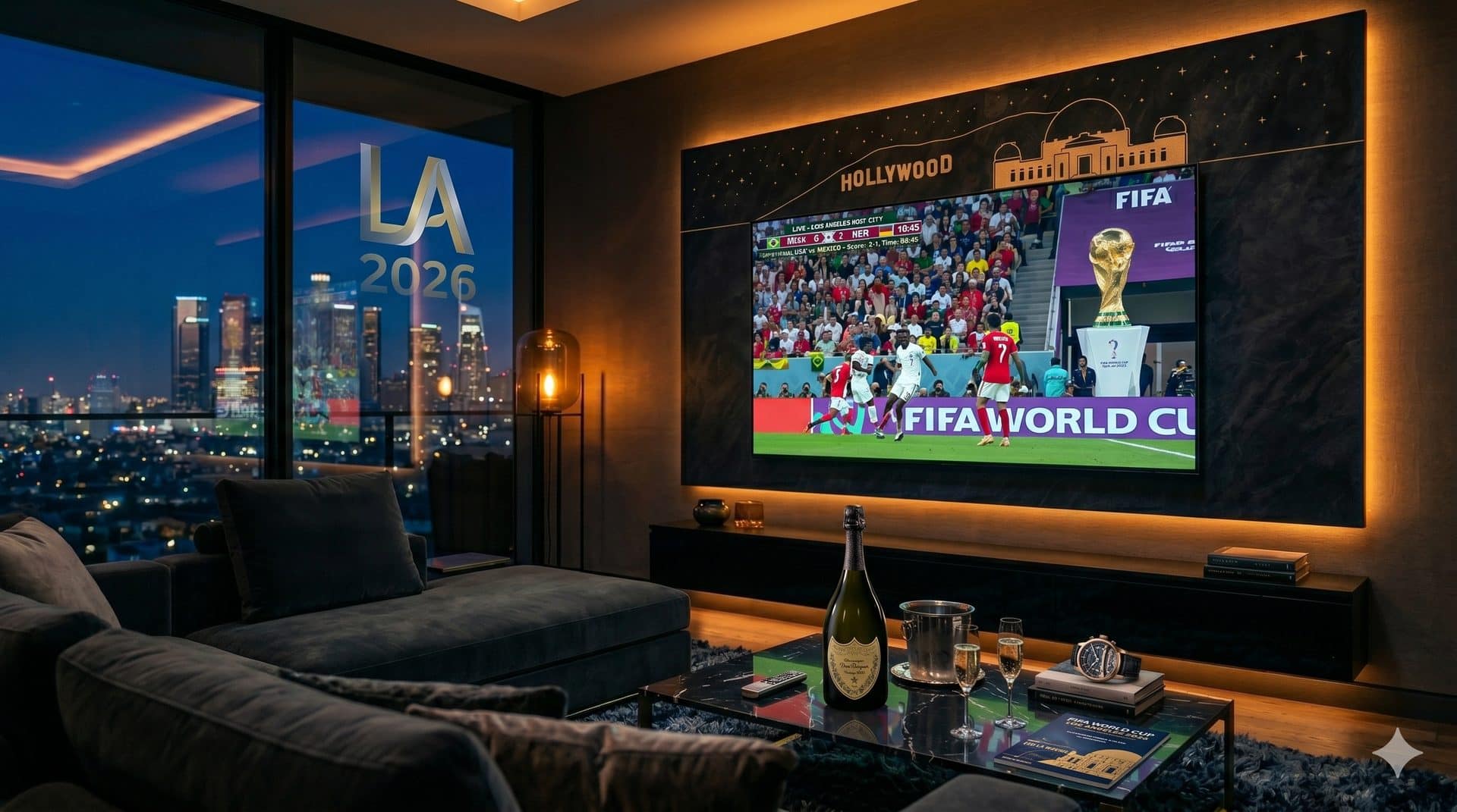 Luxury living room â€” FIFA executive housing Los Angeles